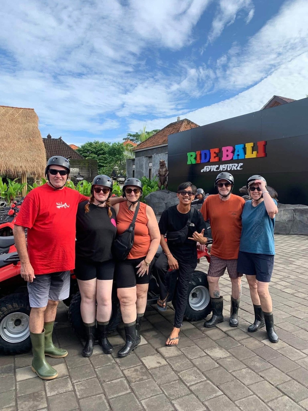 Adi Bali Driver with guests after an adventure in Bali
